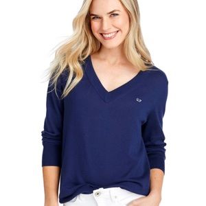 Heritage Cotton V Neck Sweater NWOT